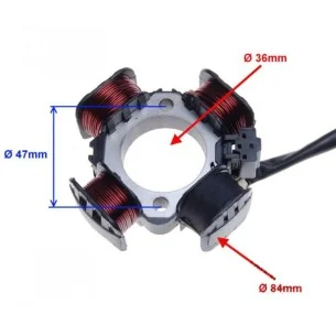 Generatoriaus apvijos (statorius) SUZUKI AD50 3 laidų sistema