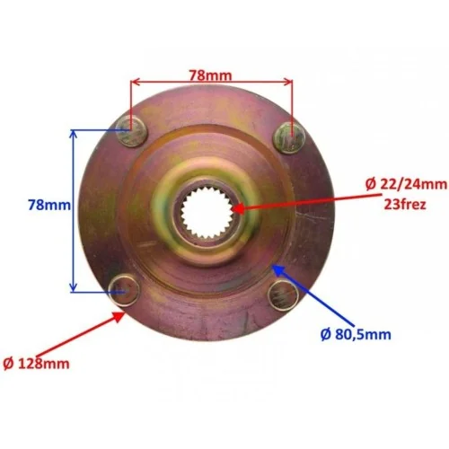 Stebulė 78mm tarp skylių apvali