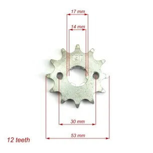 Žvaigždė priekinė 428 12T ašis 12mm