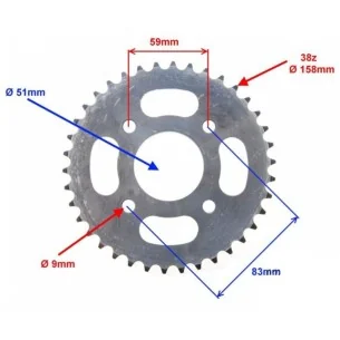 Žvaigždė galinė 420 38T D51mm