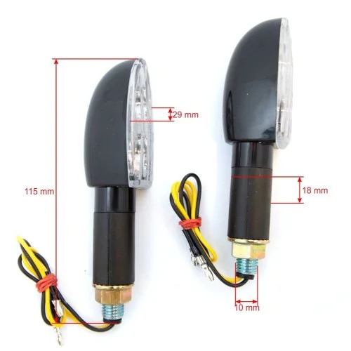 Posūkio rodiklis LED MTT-046 su EC ženklais juodas