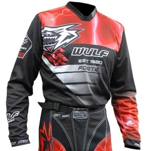 Marškinėliai M/X WULFSPORT RACE raudoni 2XL