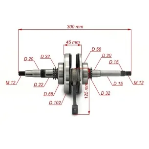 Alkūninis velenas GY6 4T 125cc