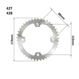 Žvaigždė galinė 428 42T D120mm