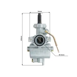 Karbiuratorius PZ22 ATV110/125 pasiurbimas rankinis iš kairės