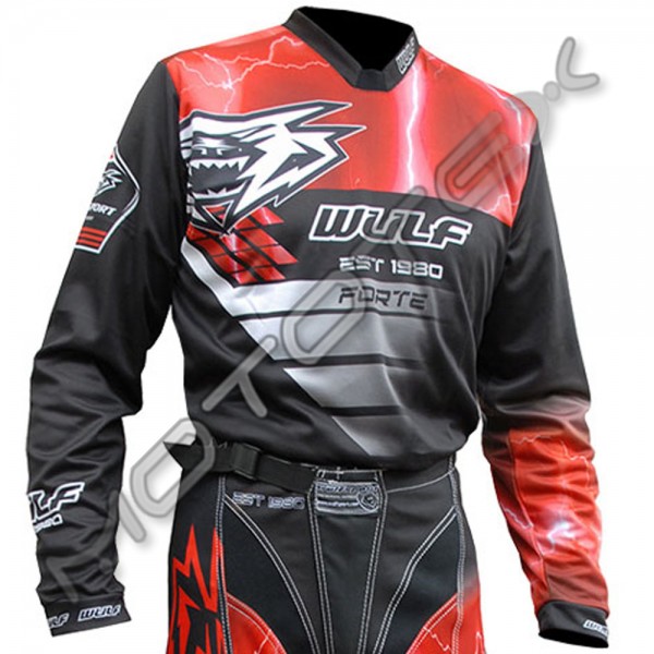Marškinėliai M/X WULFSPORT RACE raudoni 3XL